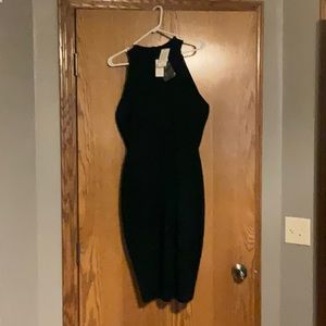 Black Milly Fitted Sheath Dress